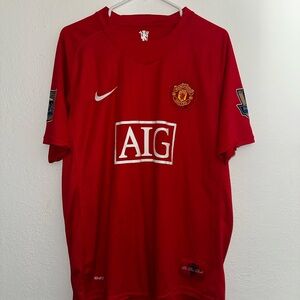 Nike Red Manchester United Soccer Jersey